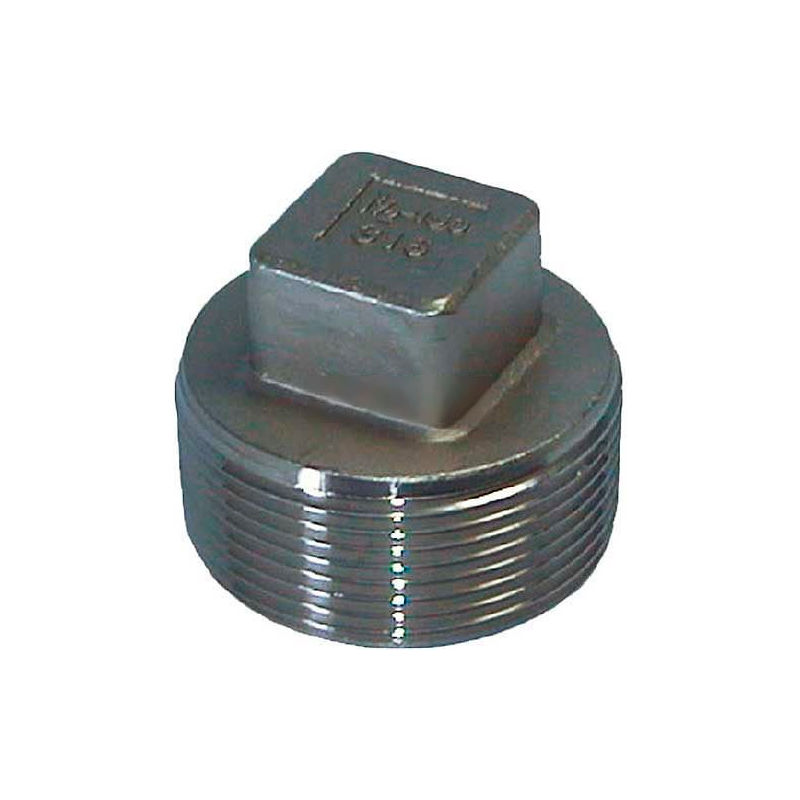 Details about   Stainless steel 1/2" Malleable Square Male Head Pipe Fitting Plug Threaded SS304 