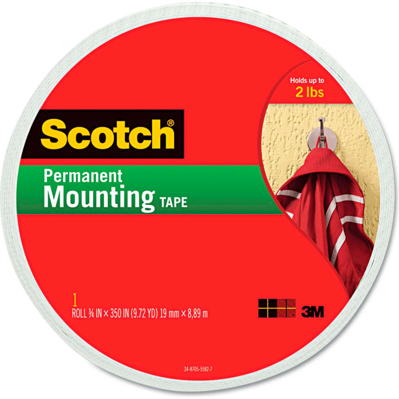 Scotch Foam Mounting Double Sided Tape 3 4 Wide X 350 Long B Globalindustrial Com