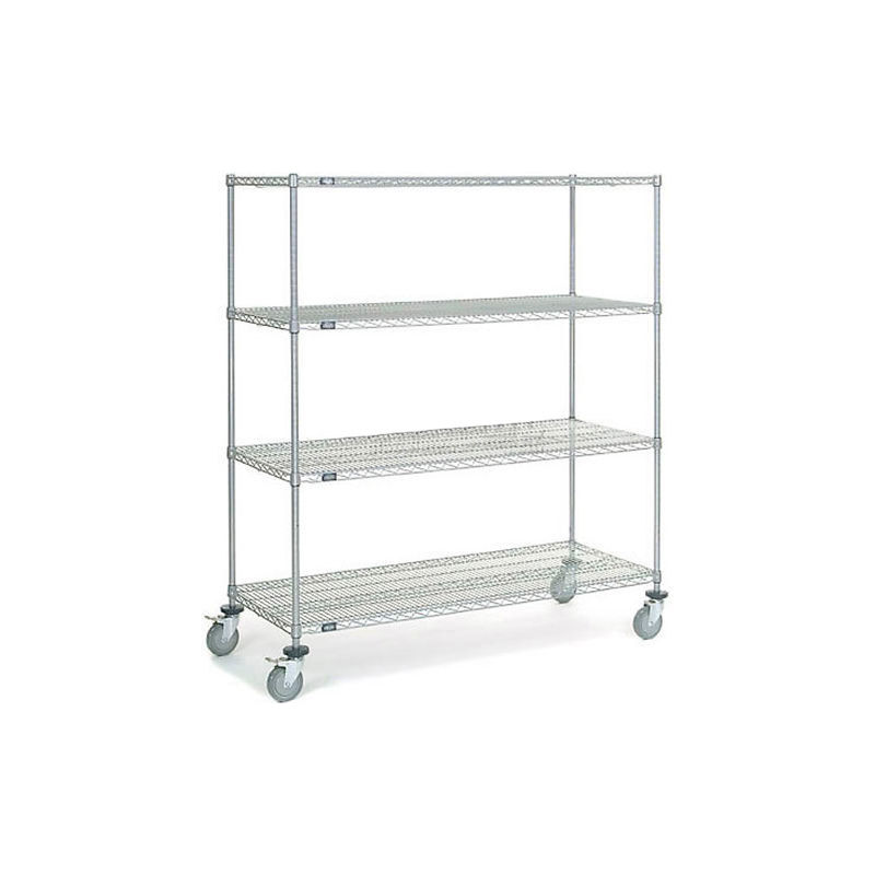 Chrome Wire Shelf Truck 36x18x69 1200 Pound Capacity