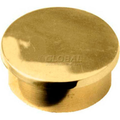 Lavi Industries, End Cap, Flush, for 1.5" Tubing, Polished Brass