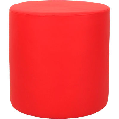 Interion® Round Reception Ottoman - Red