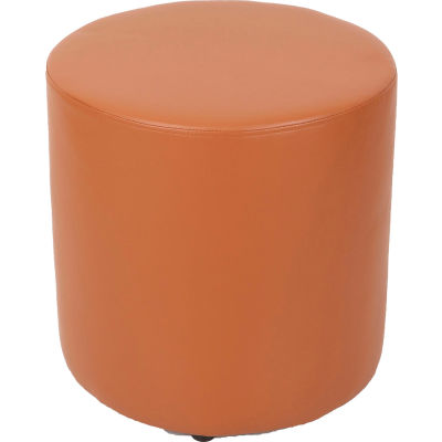 Interion® Round Reception Ottoman - Tan