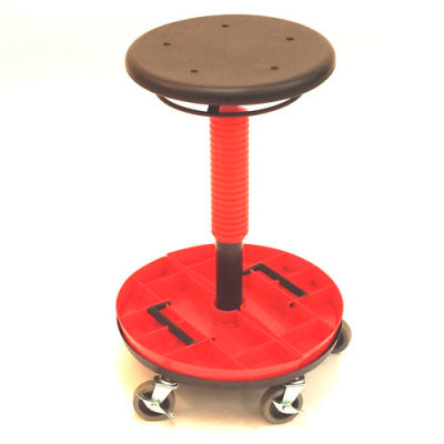 ShopSol Scooter Stool with Removable Tray - Height Adjustable 16-1/2