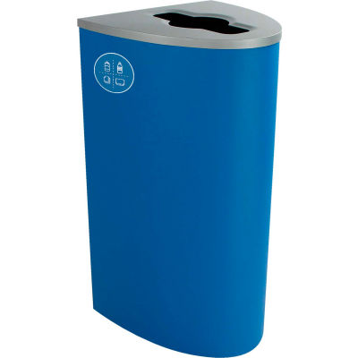 Busch Systems Spectrum Ellipse - Mixed Recyclables, 22 Gallon - Blue - 101093
