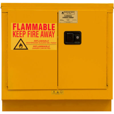 Durham Flammable Under Counter Cabinet, 22 Gallon Manual Close Door - 35"W x 22"D x 35"H