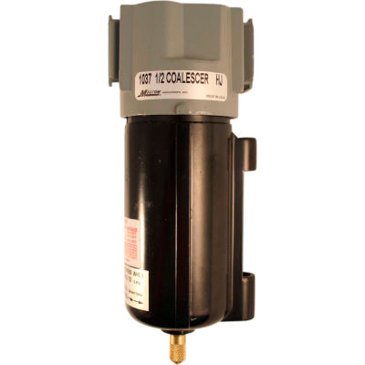 Milton 1037 Heavy Duty Coalescing Filter Metal Bowl 1/2" NPT 250 PSI 0.03 Micron