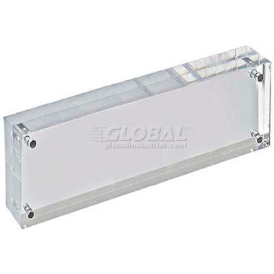 Azar Displays 104430 Acrylic Vertical/Horizontal Block Frame, 3" x 11" ,1 Piece