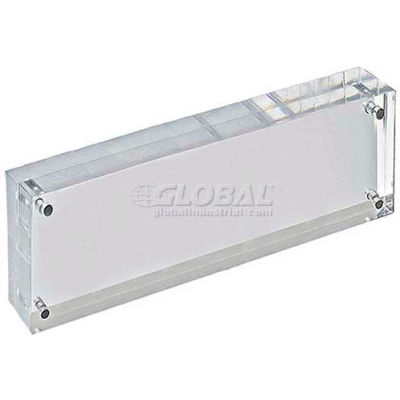 Global Approved 104430 Acrylic Vertical/Horizontal Block Frame, 3" x 11" ,1 Piece