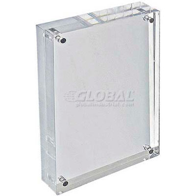 Global Approved 104435 Acrylic Vertical/Horizontal Block Frame, 8.5" x 5.5" ,1 Piece