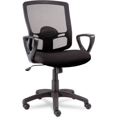 Alera® Mesh Office Chair with Swivel/Tilt - Fabric - Mid Back - Black - Etros Series