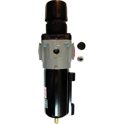 Milton 1111 Piggyback Filter/Regulator Metal Bowl 1/2" NPT 200 PSI 40 Micron