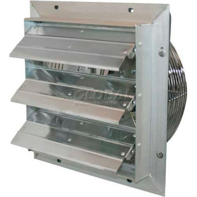 J&D ES Shutter Fan 30", 115V, 1/2HP, 1PH, Single Speed, Aluminum Shutters, 6' Cord