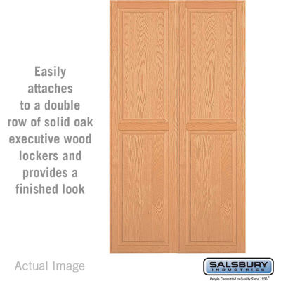 Double End Side Panel 11147 - for 24" Door Deep Solid Oak Executive Wood Locker, Light Oak