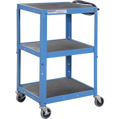 Global Industrial® Steel Audio Visual & Instrument Cart - Blue