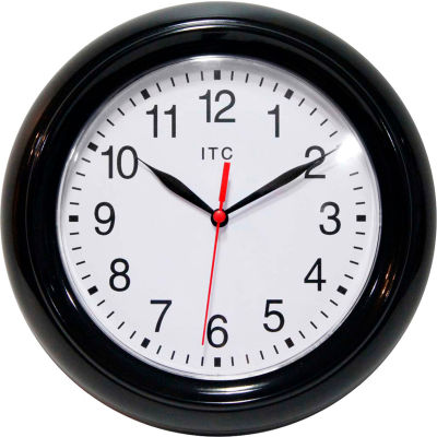 Infinity Instruments 8.75" Round Focus Wall Clock - Black