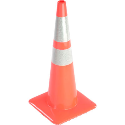 28" Traffic Cone W/ Custom Imprinting, Reflective, Orange, 5 lbs, 2825-05-MM-L - Pkg Qty 50