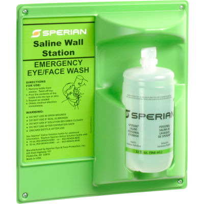 Honeywell Emergency Eye/Face Wash, 32 Oz. Single Bottle Station, 32-000461-0000