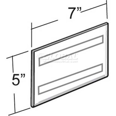 Global Approved 122028 Horizontal Wall Mount Sign Holder W/ Adhesive Tape, 7" x 5"