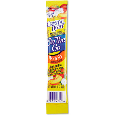 Crystal Light® Flavored Drink Mix, Sugar Free, Peach Tea, 0.9 oz., 30/Box
