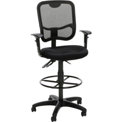 OFM Core Collection Comfort Series Ergonomic Task Chair with Drafting Kit, in Black (130-AA3-DK-A05)