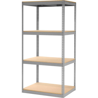 Global Industrial™ Record Storage Rack Without Boxes 42"W x 30"D x 84"H - Gray