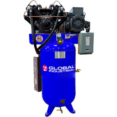 Global Industrial™ Silent Air Compressor, Two Stage Piston, 10 HP, 80 ...