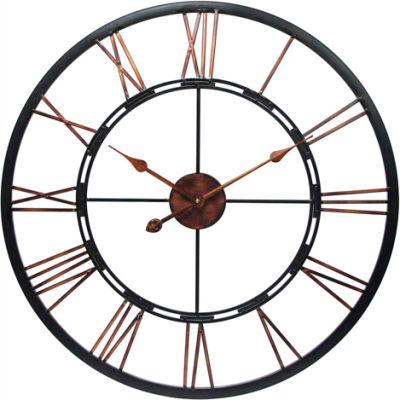 Infinity Instruments 28" Wall Clock, Black Metal