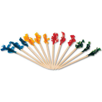 Royal RPPR811W, Wooden Frill Toothpicks, Assorted, Plain, 10,000/Carton