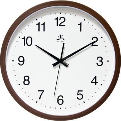 Infinity Instruments 14" Wall Clock, Brown