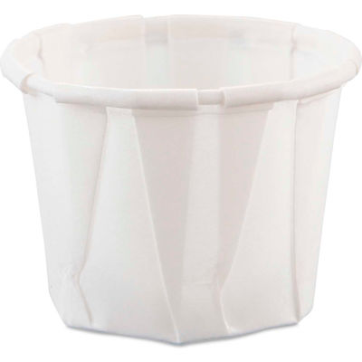 Dart® SCC075, Heavy Duty Pleated Souffle Cups, White, 5,000/Case