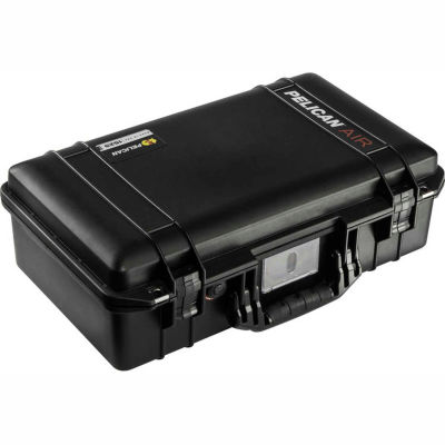 Pelican 1525AIR Watertight Case With Pick-N-Pluck Foam, 22"x 14" x 7-3/8", Black