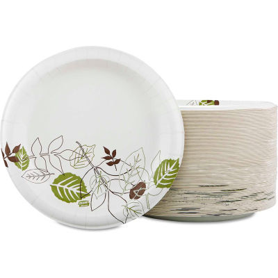 Dixie® DXESXP10PATHPK, Pathways Paper Plates, 10-1/8" Dia., Green/Burg/Wht, 125/Pack