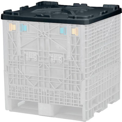 Monoflo Folding Bulk Shipping Container Lid BC3230LID - 32"L x 30"W Black
