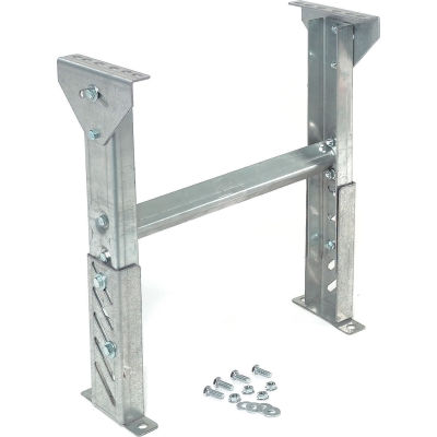 Omni Metalcraft 1-3/8" Roller & Skate Wheel Conveyor Leg Support 24"W with 22" to 28"H