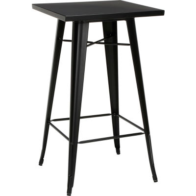 industrial tables breakroom bar footring square steel modern table ofm restaurant globalindustrial office