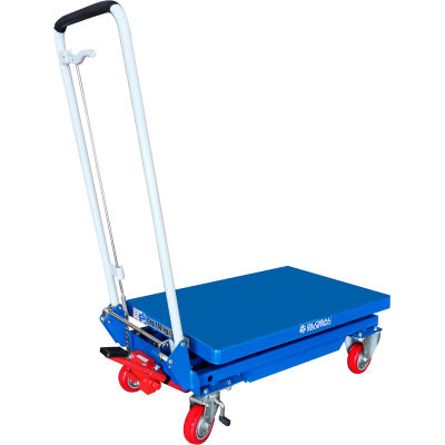 Global Industrial Mobile Scissor Lift Table, 27"L x 17"W Platform, 330 Lb. Cap.