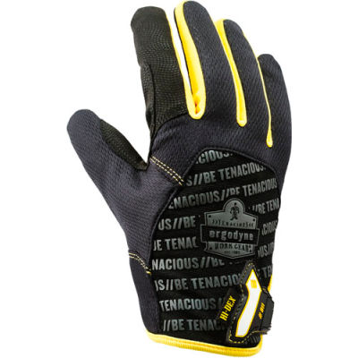 Ergodyne® ProFlex® 811 High Dexterity Utility Glove, Black/Yellow, Large, 17164