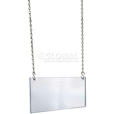 Azar Displays 172706 Acrylic Hanging Poster Frame, 14" x 8.5", Acrylic