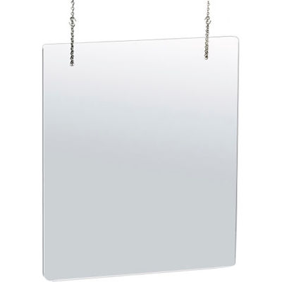 Azar Displays 179906 Hanging Cashier Shield, Acrylic 30"W x 40"H - Pkg Qty 2