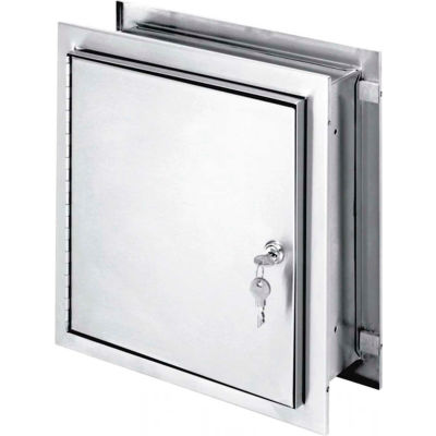 Omnimed® Stainless Steel Pass-Thru Cabinet with Key Lock, 12"H x 11-1/2"W x 6"D