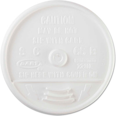 Dart®DCC12UL, Plastic Lids for Hot/Cold Foam Cups, White, 1000/Carton
