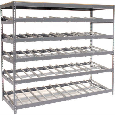 Global Industrial™ Carton Flow Shelving Single Depth 3 LEVEL 96W" x 36"D x 84"H