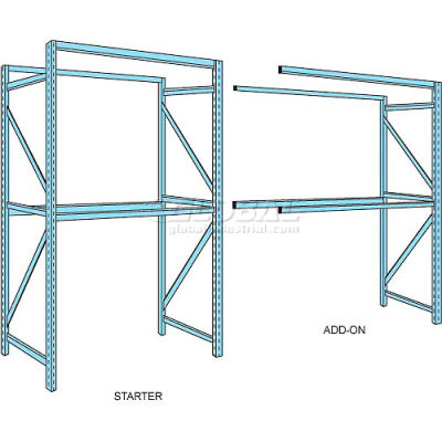 Husky Rack & Wire Teardrop Pallet Rack Starter - No Deck - 96"W x 48"D x 120"H