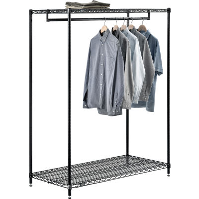 Free Standing Clothes Rack - 2 Shelf - 48"W x 24"D x 63"H