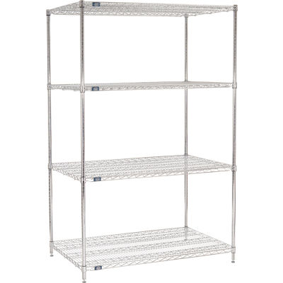 Nexel® Chrome Wire Shelving Starter - 48"W x 30"D x 86"H