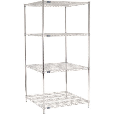 Nexel® Chrome Wire Shelving Starter - 36"W x 36"D x 86"H