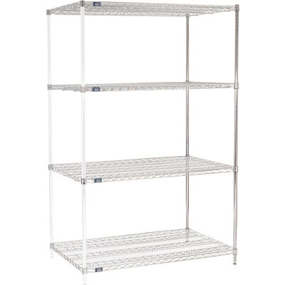 Nexel® Chrome Wire Shelving Add-On - 48"W x 30"D x 86"H