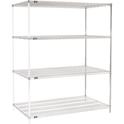 Nexel® Chrome Wire Shelving Add-On - 72"W x 36"D x 86"H