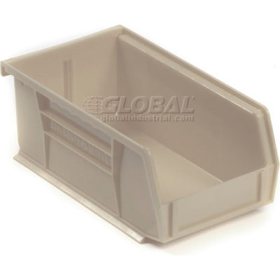 Akro-Mils AkroBin® Plastic Stacking Bin 30220 - 4-1/8"W x 7-3/8"D x 3"H, Stone - Pkg Qty 24