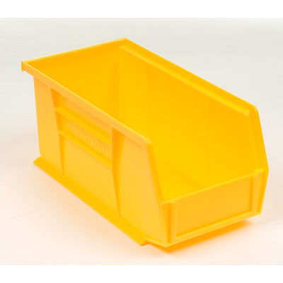 Akro-Mils® AkroBin® Plastic Stack & Hang Bin, 5-1/2"W x 10-7/8"D x 5"H, Yellow - Pkg Qty 12